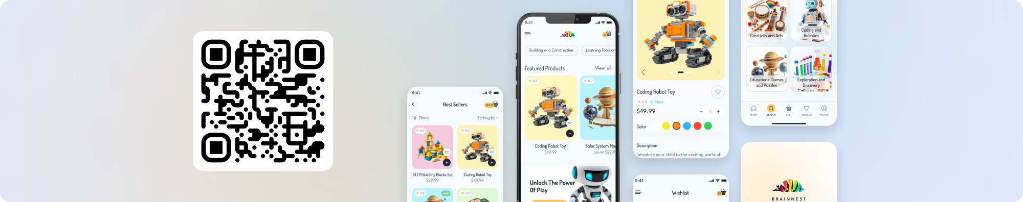 BrainNest - Educational Toys & Games Store Angular Mobile App | PWA with Laravel Backend