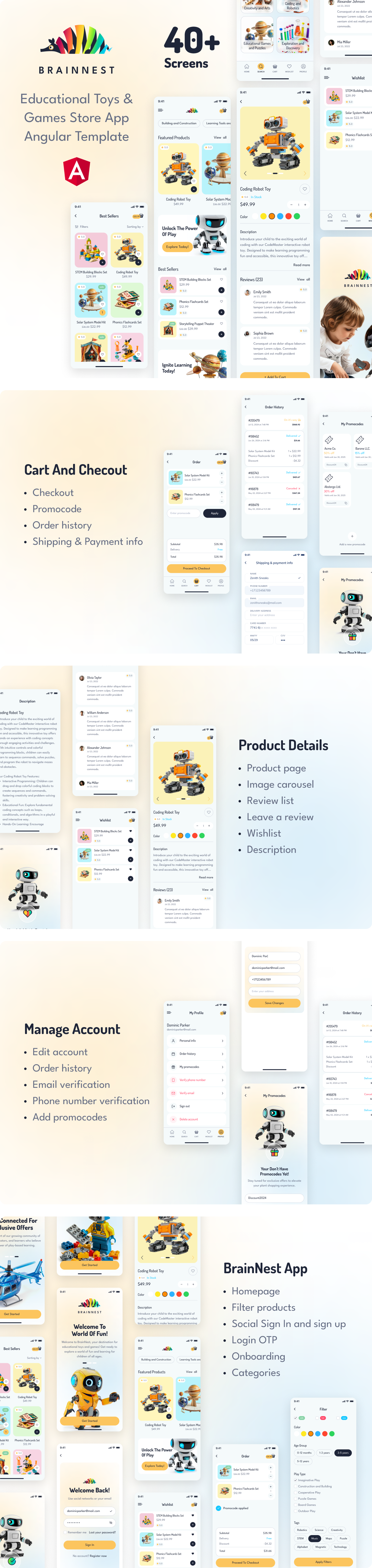 BrainNest - Educational Toys & Games Store Angular Mobile App | PWA - 1