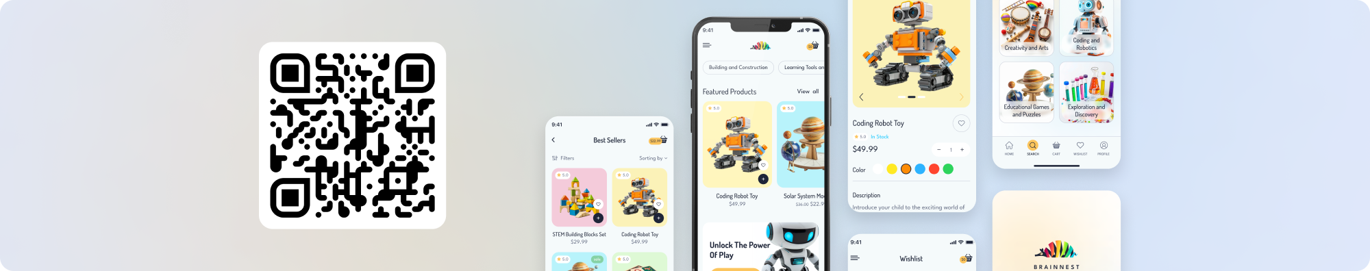 BrainNest - Educational Toys & Games Store Next JS Mobile App | PWA with Laravel Backend